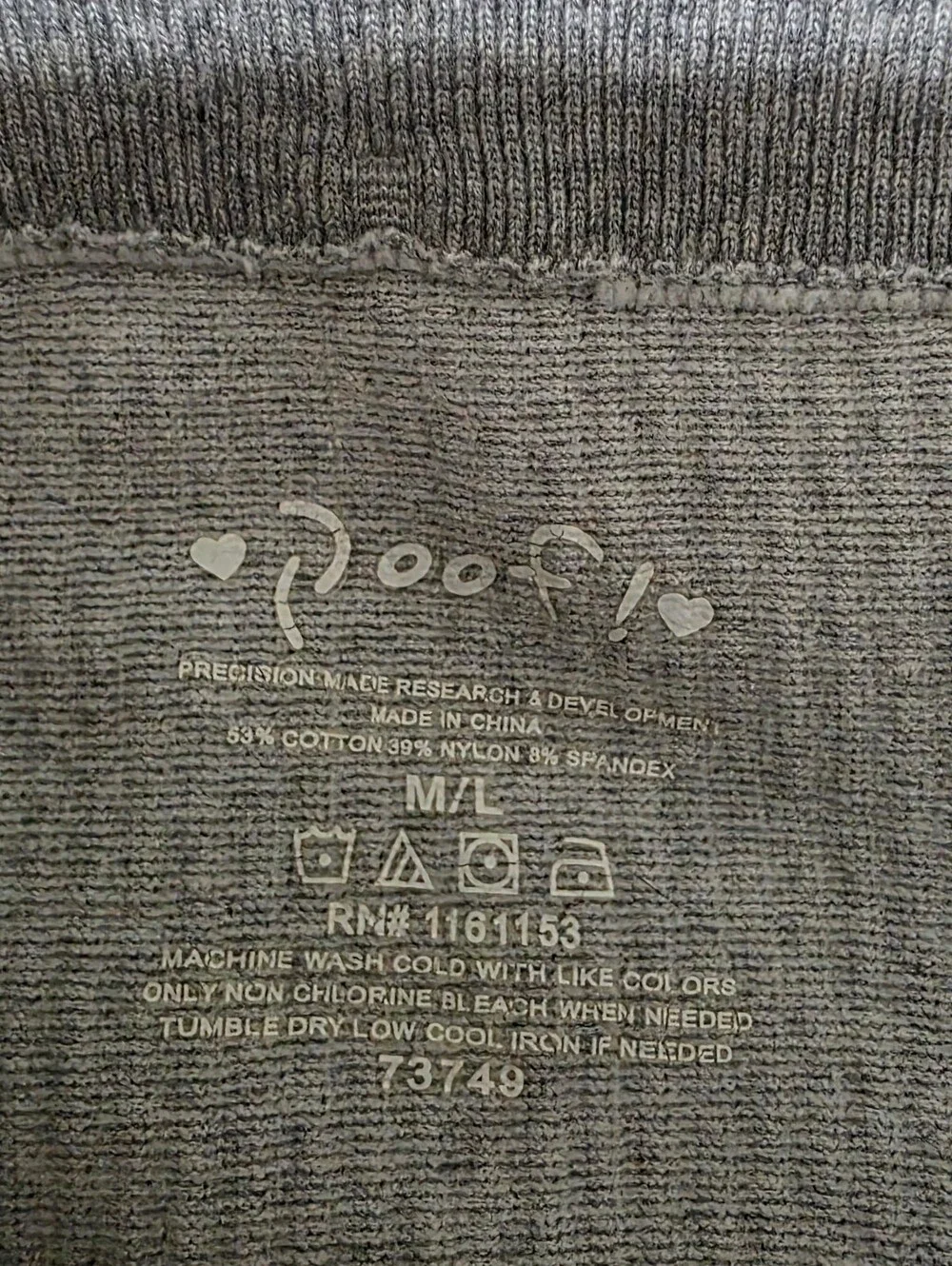 Poof! Grey Ankle Length Snap Ribbed Knit Leggings/Tights Mid-rise Size Med/L